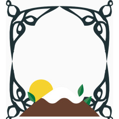 黑色矢量日式边框