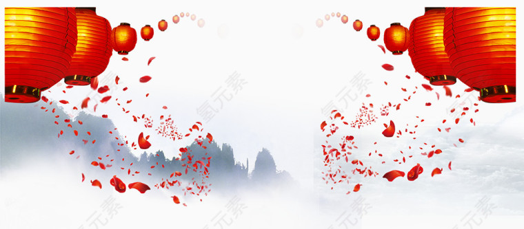 节日装饰灯展花瓣