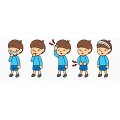 矢量鼠绘卡通男孩