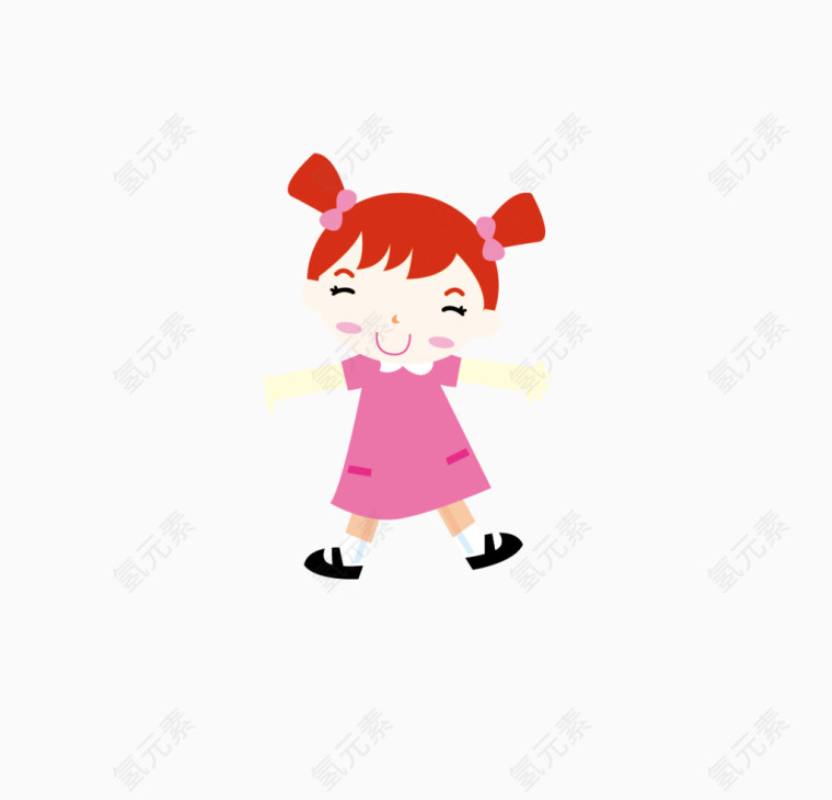 卡通小女孩