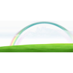 草地彩虹