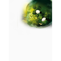 中国风文艺花朵装饰矢量元素