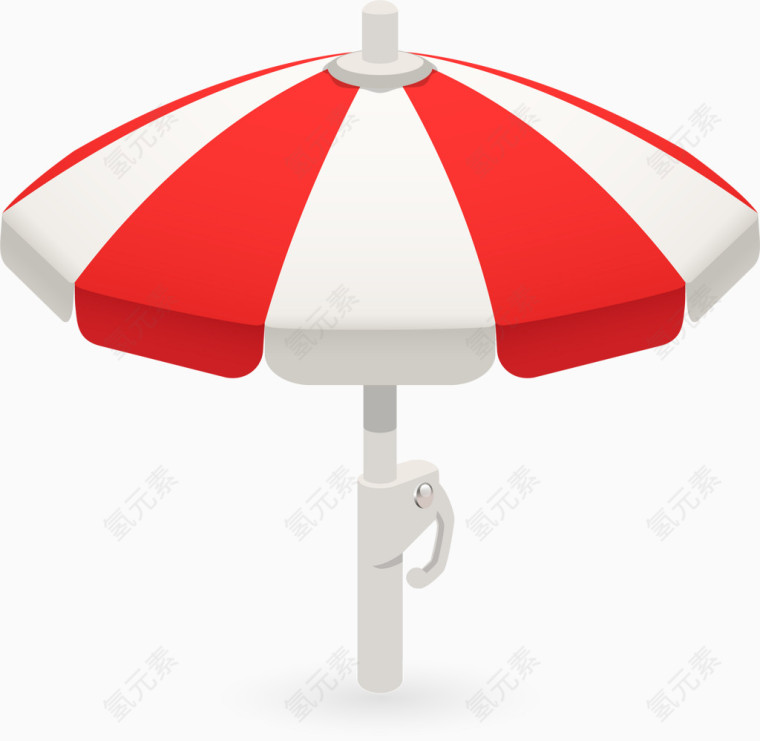 矢量手绘遮阳伞