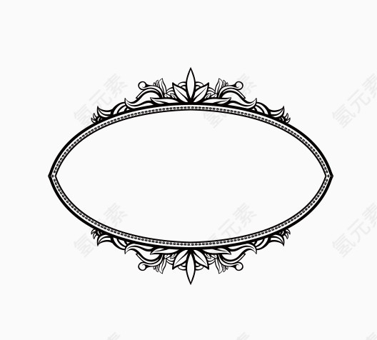 欧式底纹花纹边框