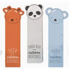 可爱动物头像书签