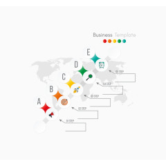 矢量彩色圆圈图表
