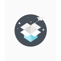 箱子与飞机标志素材