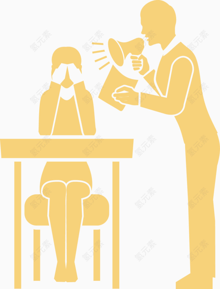 在课堂上剪影矢量