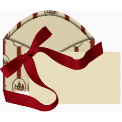 红色蝴蝶结装饰信封