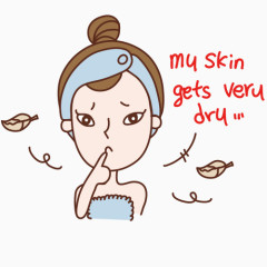 卡通 女孩 没用 健康 美容手法 按摩 面膜 美妆