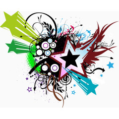 炫彩装饰矢量图