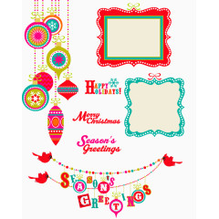 圣诞节元素矢量图