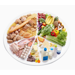 白色盘子中的食物