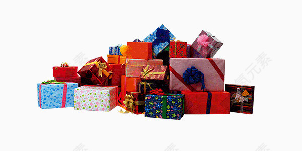 新年圣诞节节日礼物堆