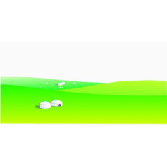 白色蒙古包蒙古草原