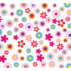 彩色可爱小花背景