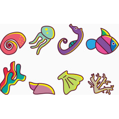 矢量图奇妙的海底世界