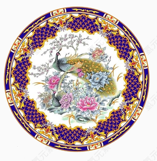 孔雀花纹