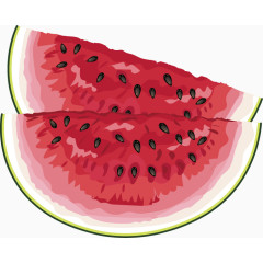 矢量西瓜切块