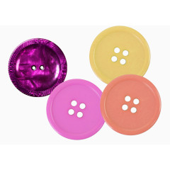 彩粉色衣扣素材