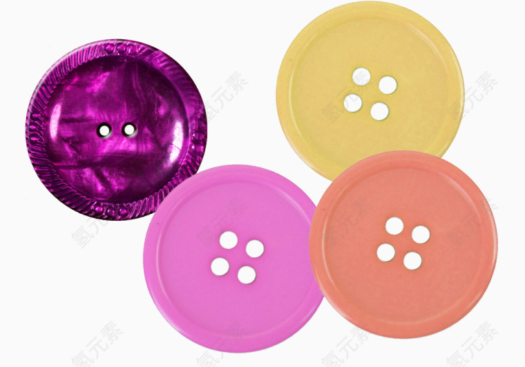 彩粉色衣扣素材