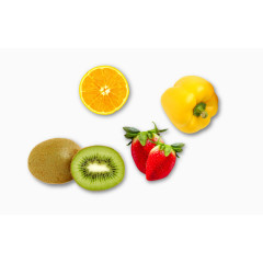 辣椒草莓芒果和猕猴桃