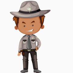 微笑的特警矢量