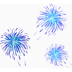 蓝紫色矢量烟花