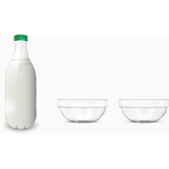 矢量瓶装牛奶