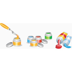 矢量颜料和刮刀