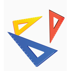 彩色学习用品尺子