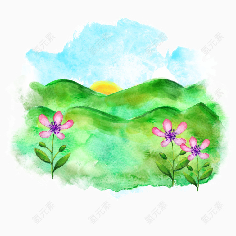 矢量初春景色