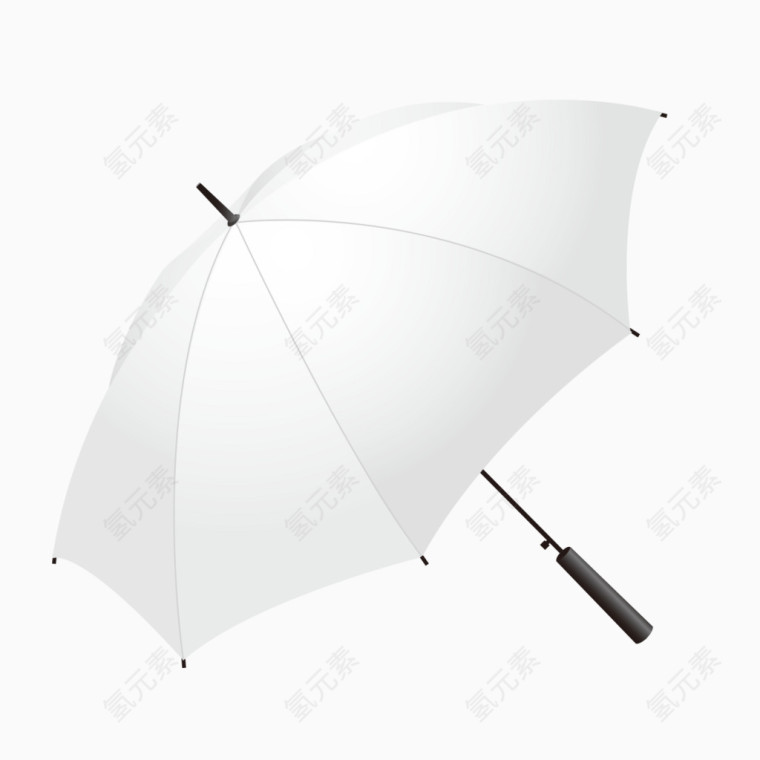 白色打开雨伞图像