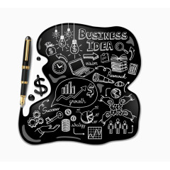 钢笔 手写 线条 墨水 矢量图