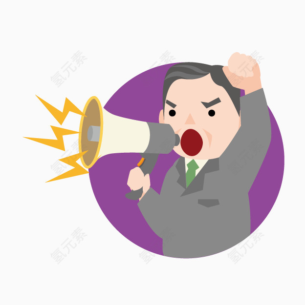 卡通号召老人