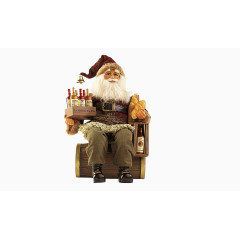 圣诞老人喝啤酒矢量