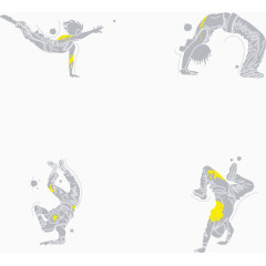 漂浮高难度街舞姿势动作