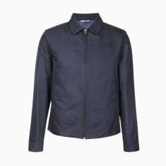 男士翻领拉链纯色休闲夹克