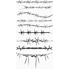 矢量手绘铁丝网