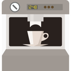 卡通咖啡机矢量图片