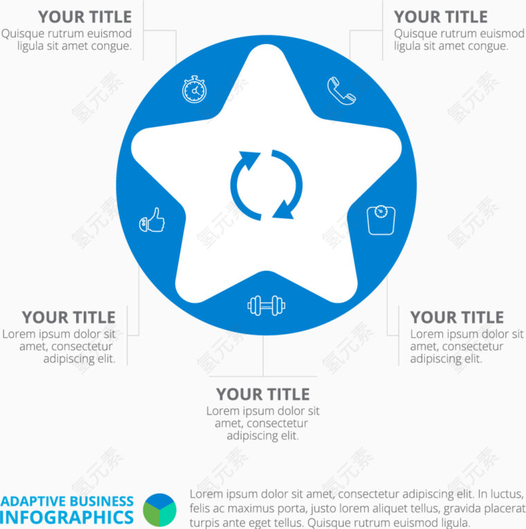 五角星信息图表