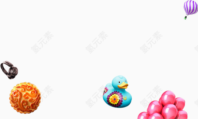 漂浮气球 漂浮鸭子  漂浮月饼