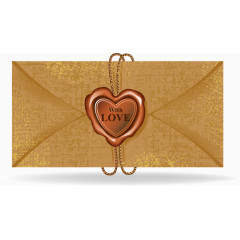 心形火漆印信封