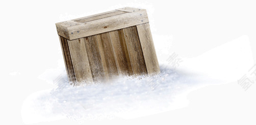 雪中木凳