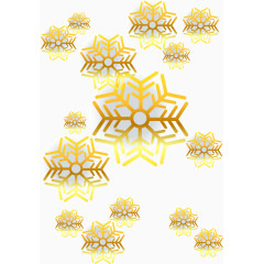 金色雪花冬季装饰图