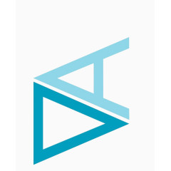 蓝色三角与字母A