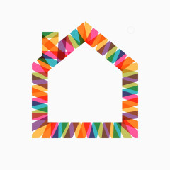 炫彩房子模型图案