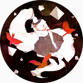飞鸟下少女