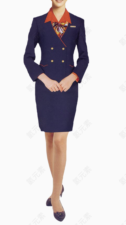 2017深蓝制服礼仪小姐