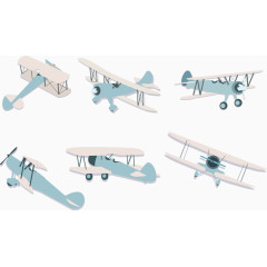 矢量双翼飞机插图